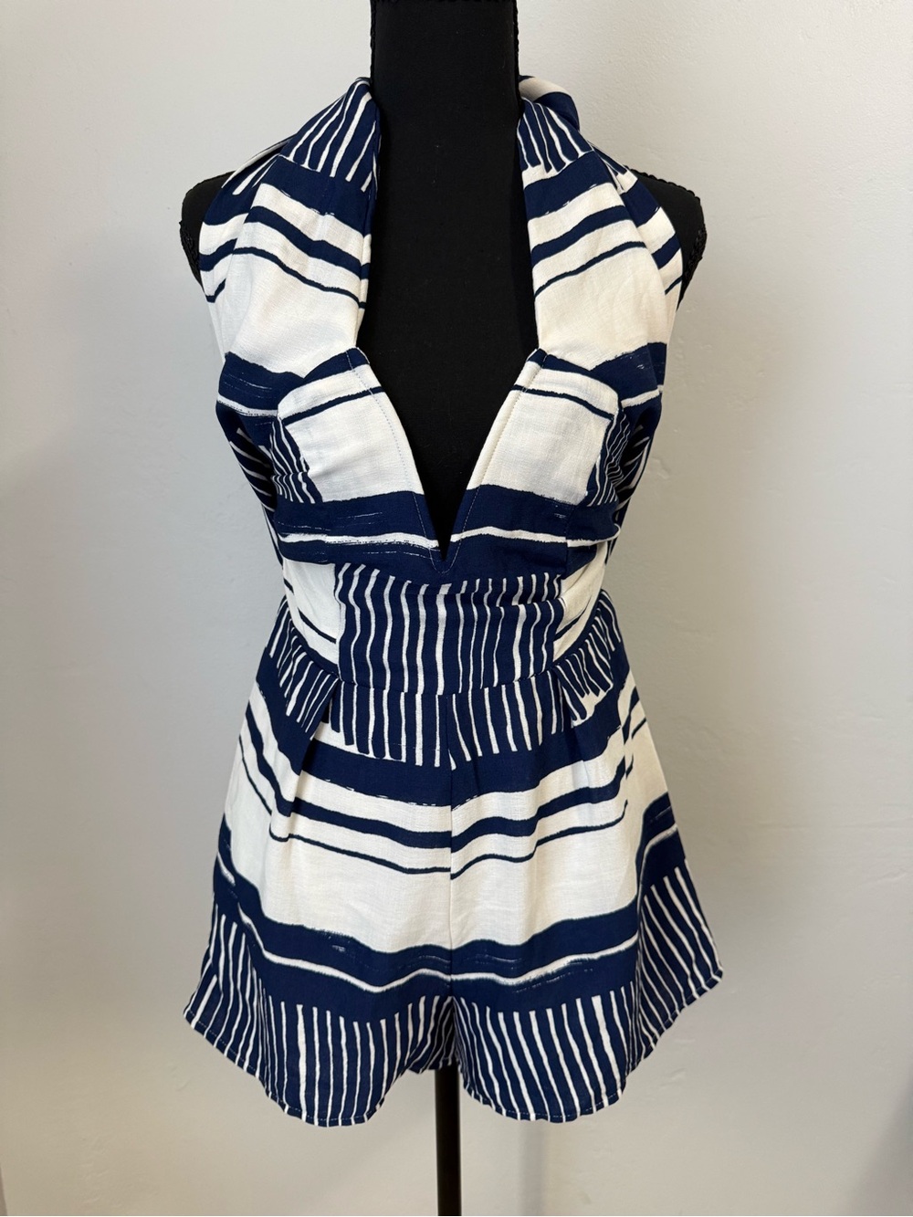 Lulu’s Delphi Blue and White Romper